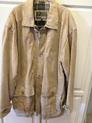 Abrigo/Chaqueta Para Hombres Boston Outfitters De Colección Raro Gamuza Tostada Franela Forrada Talla XL Foto 1 de 4