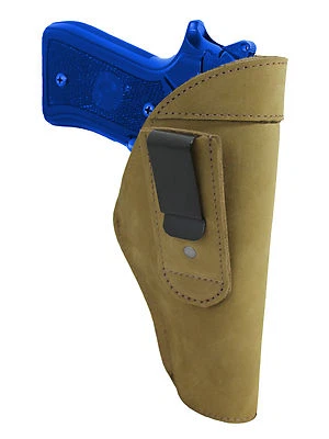 New Barsony Olive Drab Leather Tuckable IWB Holster Full Size 9mm 40 45 Pistols - Image 1 of 4