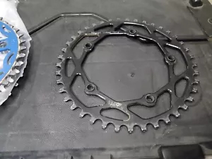 Rennen Pentacle Chainring Threaded 5 Bolt Black 110mm 7075 Aluminum 40.7T - Picture 1 of 5