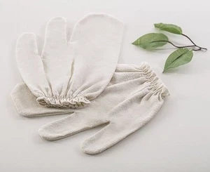 Garshana Gloves, raw silk dry massage gloves, ayurvedic massage glove 10 Pairs - Picture 1 of 8
