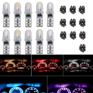 T5 LED Car Bulbs with Twist Cap Base Dashboard door Cluster Gauge Lights 10Pcs - Picture 1 of 77
