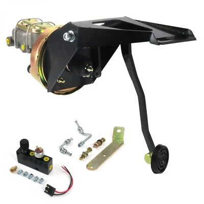 1955-1959 Chevy Truck 9 Single Power Brake Pedal Kit ST ADJ Disc/Disc 3" Rubber - Image 1 of 4