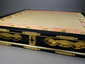 JAPANESE W68.5cm 27” MONK PLAYER'S MAT HAISHIKI MATTRESS TATAMI LACQUERED WOOD - Picture 1 of 24