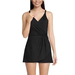 Lands' End Ladies Swim Dress Black Size S - Picture 1 of 5