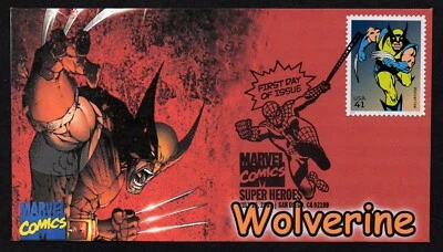 USA, SCOTT # 4159-J, RARE ILLUSTRATED FDC COVER OF 2007 WOLVERINE, MARVEL COMICS - Image 1 of 2