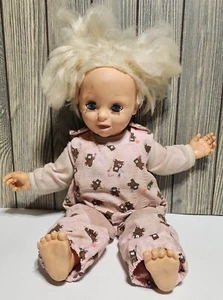 Baby Talk 18" Lewis Galoob Blonde Hair Blue Eyed Talking Doll Vintage 1985 - Picture 1 of 4
