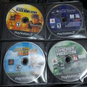 PS2 Lot Of 4 Games Tested Black Hawk down Ghost recon over the hedge.