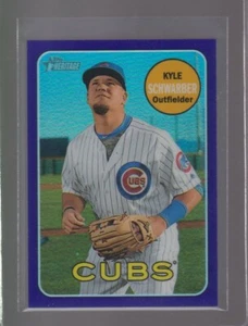 2018 Topps Heritage Purple Refractor Kyle Schwarber Cubs THC-268 - Picture 1 of 1