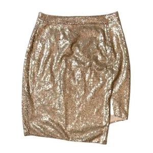 Brandi Land Womens Gold Sequin Asymmetrical Skirt Size L from Rent the Runway - Picture 1 of 7