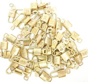 Authentic Louis Vuitton LV Cadena Golden Brass Padlock 1 Lock & 1 Key a set - Picture 1 of 7