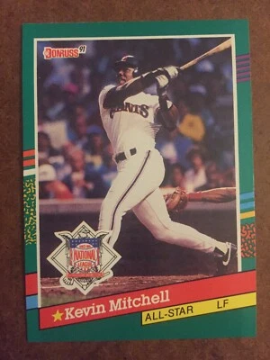 Kevin Mitchell 438 All-Star Donruss 1991 MLB Baseball Card - Image 1 of 2