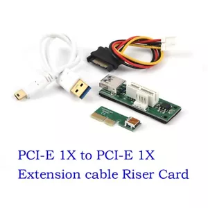 Mini PCI-E PCI Express Extension 1X Riserkarte Power USB 30 cm Verlängerungskabel 4-polig - Bild 1 von 12