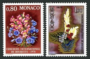 Monaco 1084-1085,MNH.Michel 1290-1291. Flower Show 1977.Ikebana arrangement.