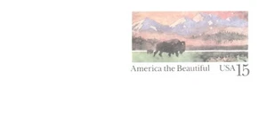 US SCOTT UX120 "Bison-America the Beautiful" 15 CENT 1988 POSTCARD MNH Unposted - Picture 1 of 1