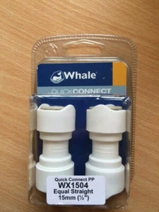 SISTEMA DE AGUA BALLENA CARAVANA/AUTOCARAVANA 15mm PAQUETE RECTO IGUAL DE 2 - WX1504 - Imagen 1 de 1