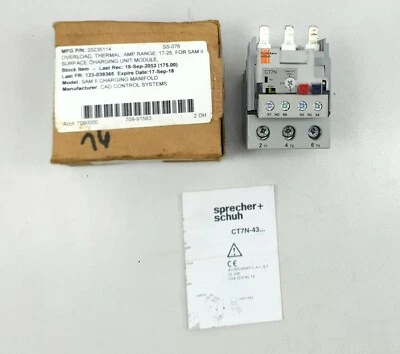 Sprecher + Schuh CT7N-43-C25 CT7N43C25 SER A Thermal Overload Relay - Image 1 of 4