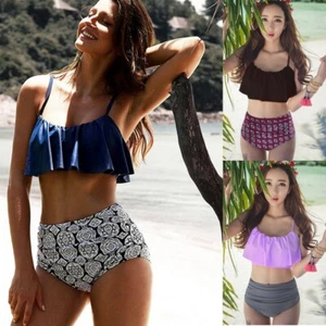 New Women Tankini Swimdress Swimsuit Beachwear Push Up Swimwear Plus Size Bikini - Picture 1 of 21