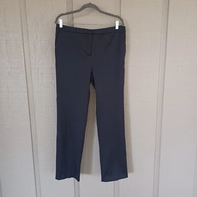 Pantalón Reiss Portman Talla 10 Mujer Preppy Color Azul Marino Pierna Recta Pantalón Bolsillo Foto 1 de 4