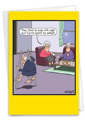 1 tarjeta de felicitación divertida para la jubilación con env. Zancos de buena suerte para compañero de trabajo - NobleWorks Foto 1 de 4