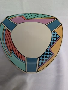 80s Dorothy Hafner Rosenthal Flash Salad Luncheon Plate (7.75 Inch) Memphis Era - Picture 1 of 2