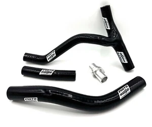 YAMAHA YZ250F 2014-2018 SILICONE Y RADIATOR HOSE KIT BLACK 23-212YBK - Picture 1 of 15