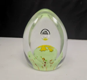 Caithness Four Seasons Art Glass Paperweight Spring Daffodils Faceted Numbered - Picture 1 of 13