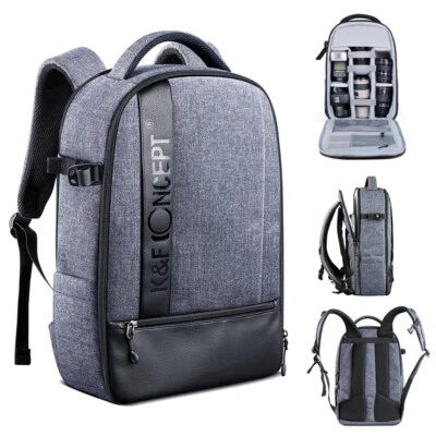 K&FConcept Camera Backpack Professional Large Bag Laptop Waterproof for DSLR SLR - Image 1 of 4