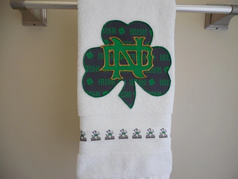 Notre Dame Bathroom Hand Towel, Notre Dame Grad Gift, Notre Dame Fan Gift Cover