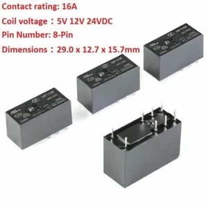 Hongfa Relays HF115F-JQX-115F- 005 012 024-1ZS3 16A 8-Pin 5V/12V/24V Power Relay - Picture 1 of 6