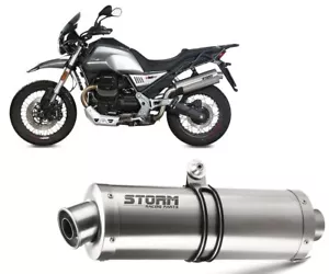 Tubo De Escape Storm by Mivv Oval Acero para Moto guzzi v85 tt 2019 > 2023 - Imagen 1 de 5