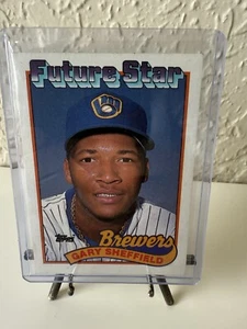1989 Topps - Future Star - #343 Gary Sheffield (RC) - Gap Between Hat - Picture 1 of 2
