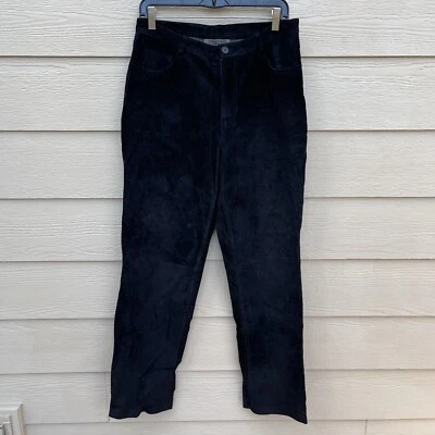 Pantalones para mujer Brandon Thomas de colección de gamuza forrados en negro talla 10 Foto 1 de 4