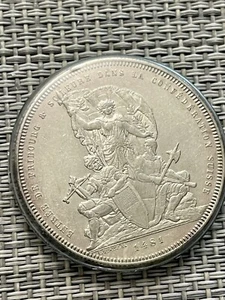 Switzerland Fribourg 1881 1 Shooting Thaler 5 Francs Coin Silver View UNC #A7 - Picture 1 of 4
