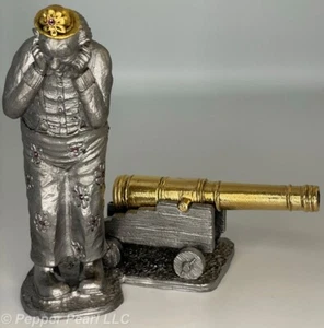 Michael A. Ricker Zinn Skulptur 1. Guss 1996 Big Top Clowns Kanone - Bild 1 von 12