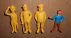 1973 Lot 4 anciens personnages Tintin Tournesol Dupond + ? Herge ESSO Belvision
