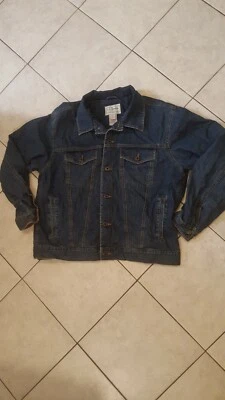 Chaqueta de mezclilla forrada LL Bean 0 BFV3 para hombre grande marrón regular con ribete de pana Foto 1 de 4