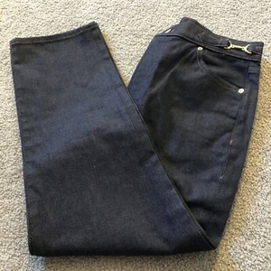 Express Women’s Mom Jeans 12R Super High Rise Horse Bit Straight Blue Chambray - Picture 1 of 14