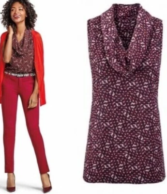 Blusa drapeada sin mangas con cuello de capucha Venus para mujer CAbi #3271 L Foto 1 de 4