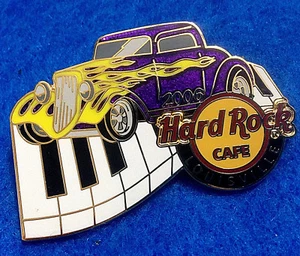 TECLADO DE COCHE Y PIANO LOUISVILLE PÚRPURA HOT ROD LLAMAS AMARILLAS Hard Rock Café PIN - Imagen 1 de 1