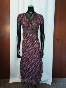 Style Co Womens Babydoll Midi Dress Size 6 Brown Empire Y2K Fairy Artsy Forest - Picture 1 of 9