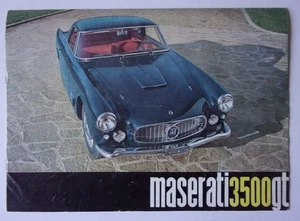 Brochure vendita MASERATI 3500 GT orig 1960 - testo italiano/inglese/fr/ger - Foto 1 di 5