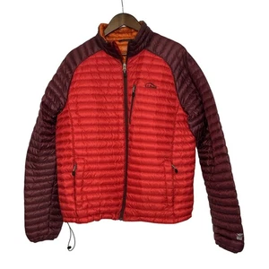 L. L Bean Herren Ultralight 850 Goose Daunenjacke Rot Colorblock Downtek Large - Bild 1 von 13