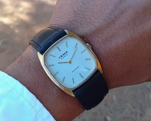 Vintage Yema watch Tank mechanic France watch Gold plated 1970s Rare Watch - Picture 1 of 5