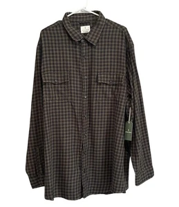 NUEVO CON ETIQUETAS Camisa Tejido Mutuo Para Hombres 2XLT Verde A Cuadros Manga Larga 100% Algodón Ropa de Trabajo - Imagen 1 de 9