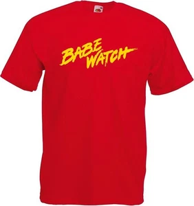 Adults Babe Watch Lifeguard 1996 Parody Stag Night Unisex Red T-Shirt - Picture 1 of 8