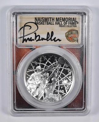 PR70 2020-P CHRIS MULLIN SIGNED Basketball HOF Commemorative Dollar PCGS *6365 - Image 1 of 4