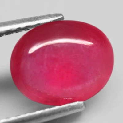 1.75Ct. Natural Gemstone Ruby Pinkish Red Oval Cabochon Mozambique Sparkling! - Image 1 of 4