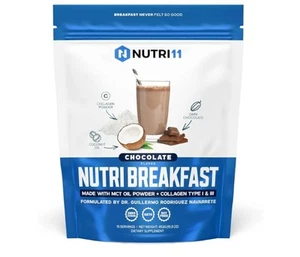 NutriBreakfast Nutrillermo/Keto Protein Chocolate Collagen with MCT Oil EXP 8/26 - Picture 1 of 5