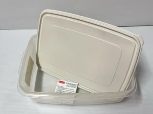 1990s Rubbermaid 33 Cup Servin Saver XL #8 Storage Container EUC Almond Lid 0008 - Picture 1 of 15