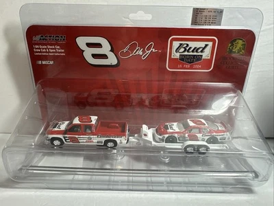 2004 Action 1/64 Dale Earnhardt Jr Budweiser Born on Date Crew Cab Trailer Car - Image 1 of 4